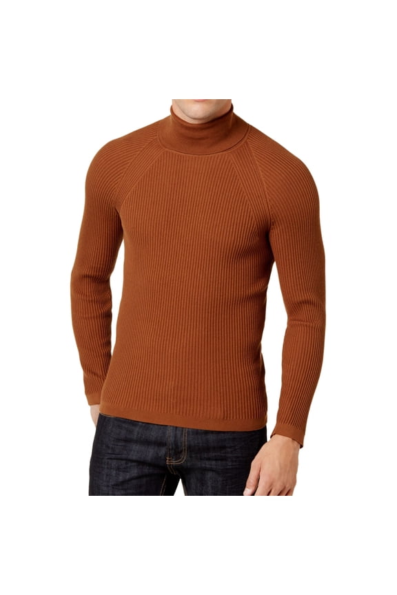 I.N.C Mens Ribbed Pullover Sweater, Orange, XX-Large