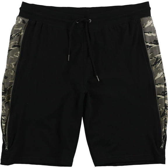 I.N.C Mens Side Zipq Casual Walking Shorts, Black, X-Large