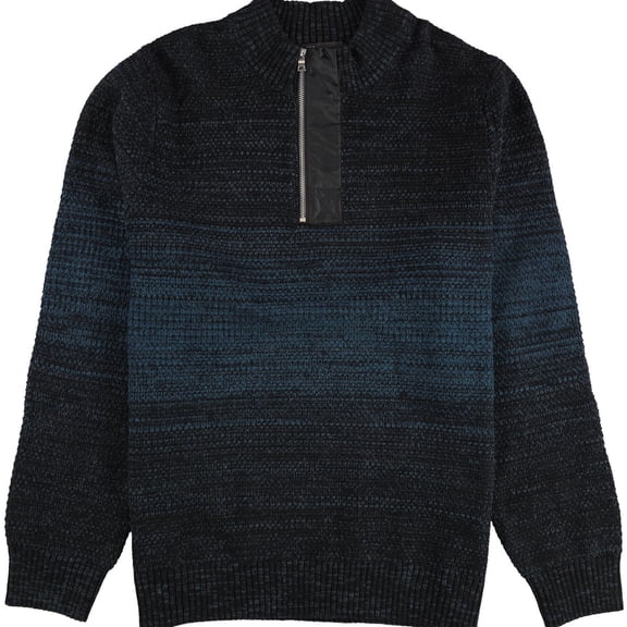 I.N.C Mens Space-Dyed Mock Neck Pullover Sweater, Black, Large