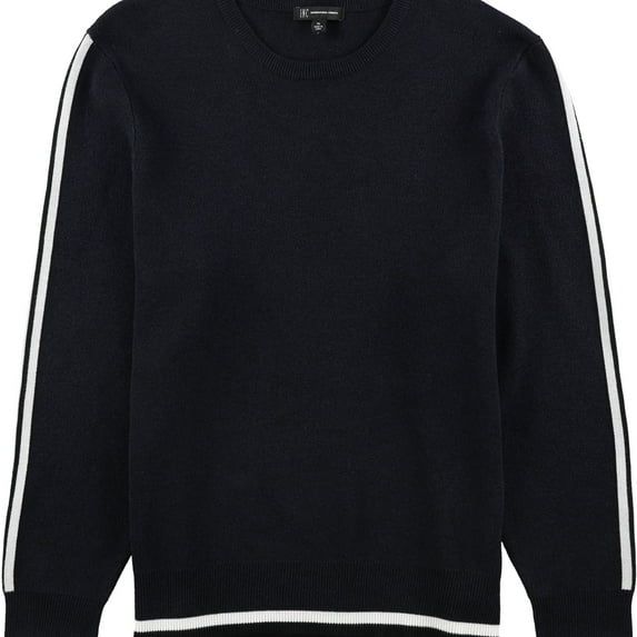 I.N.C Mens Striped Pullover Sweater, Black, XX-Large