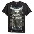 thumbnail image 1 of I.N.C Mens Striped Split Neck Graphic T-Shirt, Black, Small, 1 of 2