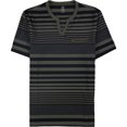 thumbnail image 1 of I-N-C Mens Striped V neck Basic T-Shirt, Blue, Small, 1 of 1