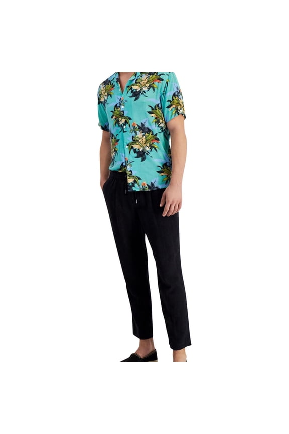 I.N.C Mens Textured Drawstring Casual Jogger Pants, Black, XX-Large