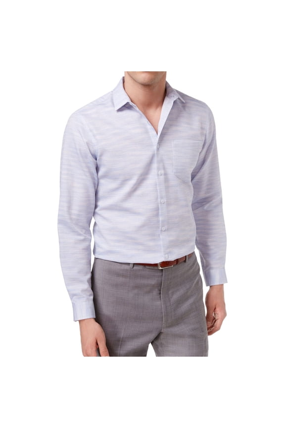I.N.C Mens Textured Waves Button Up Shirt, Blue, XXX-Large