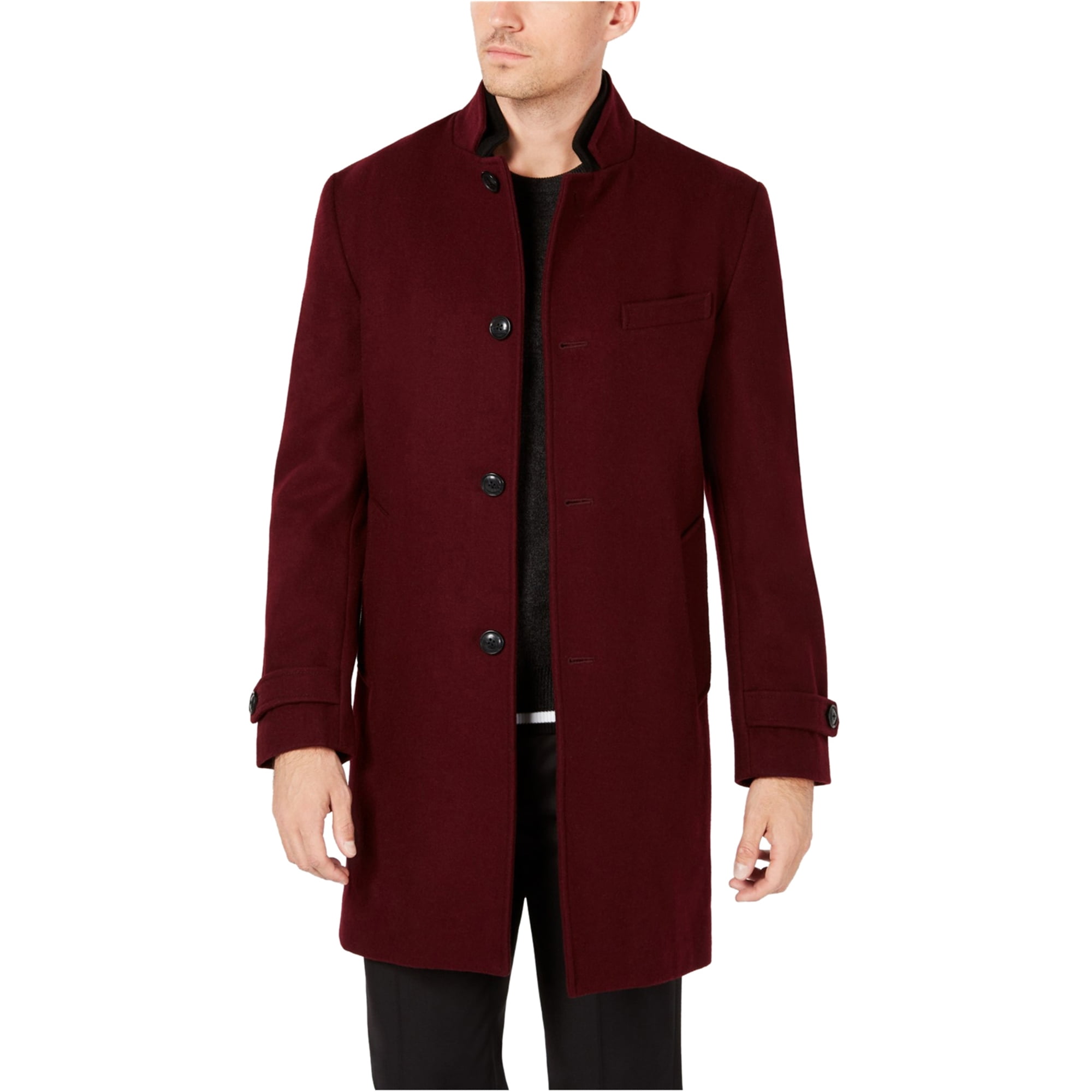 Mens red top coat sale