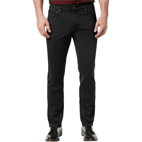 I-N-C Mens Twill Casual Chino Pants, Black, 36W x 32L