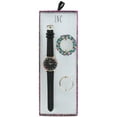 thumbnail image 1 of I.N.C. Women's Black Faux Leather Strap Watch 38mm with Interchangeable Bezel, 1 of 1