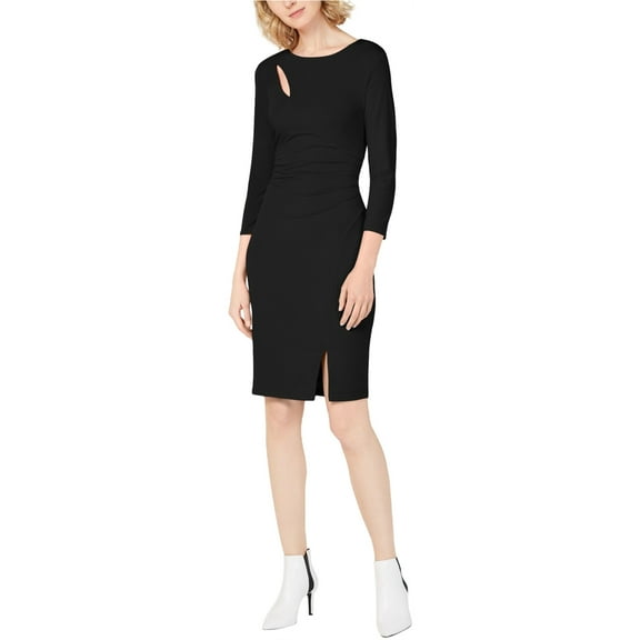 I.N.C Womens 3/4 Sleeve Bodycon Dress, Black, Medium