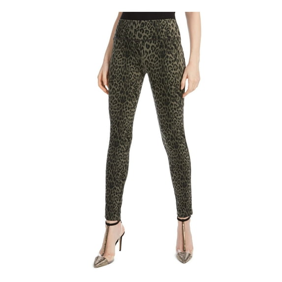 I.N.C Womens Animal Print Casual Trouser Pants, Green, 10