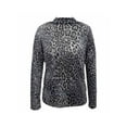 thumbnail image 1 of I.N.C Womens Animal Print Pullover Blouse, Grey, XX-Large, 1 of 2