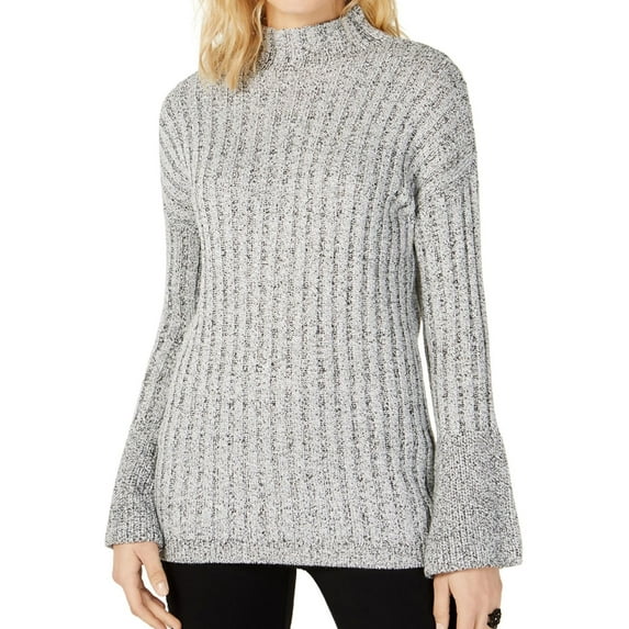 I.N.C Womens Bell-Sleeve Pullover Sweater, Grey, Large