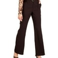thumbnail image 1 of I.N.C Womens Belted Casual Wide Leg Pants, Brown, 4, 1 of 3