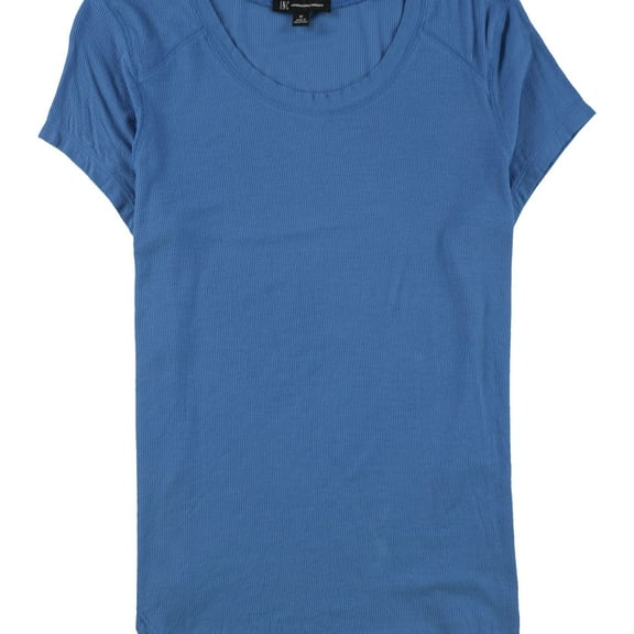 I.N.C Womens Bloom Basic T-Shirt, Blue, X-Large