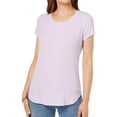 thumbnail image 1 of I.N.C Womens Bloom Basic T-Shirt, Purple, Small, 1 of 1