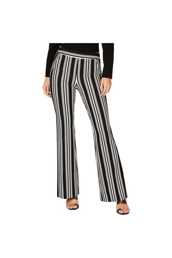 I.N.C Womens Bootcut Casual Trouser Pants, Black, 4