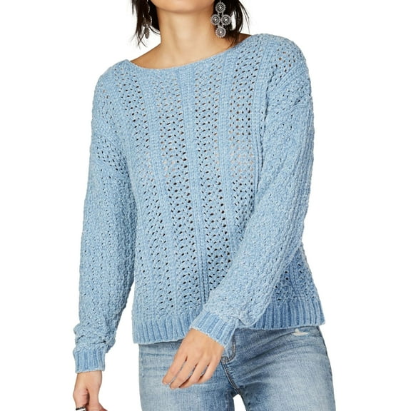 I.N.C Womens Chenille Pullover Sweater, Blue, XX-Large