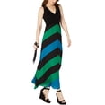 thumbnail image 1 of I-N-C Womens Chevron Maxi Dress, Black, 2, 1 of 3