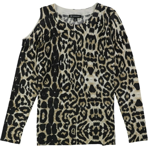 I.N.C Womens Cold Shoulder Pullover Sweater, Black, Large