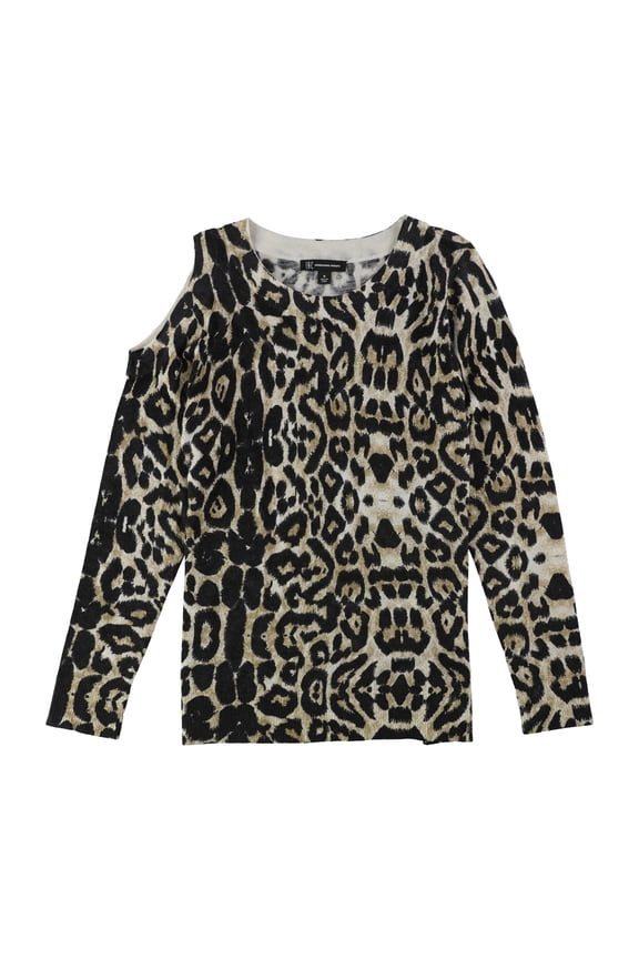 I.N.C Womens Cold Shoulder Pullover Sweater, Black, Medium