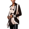 thumbnail image 1 of I.N.C Womens Colorblocked Cardigan Sweater, Black, X-Small, 1 of 2