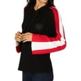 thumbnail image 1 of I.N.C Womens Colorblocked Hoodie Sweatshirt, Black, Medium, 1 of 2