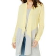 thumbnail image 1 of I-N-C Womens Completer Cardigan Sweater, Yellow, X-Large, 1 of 1