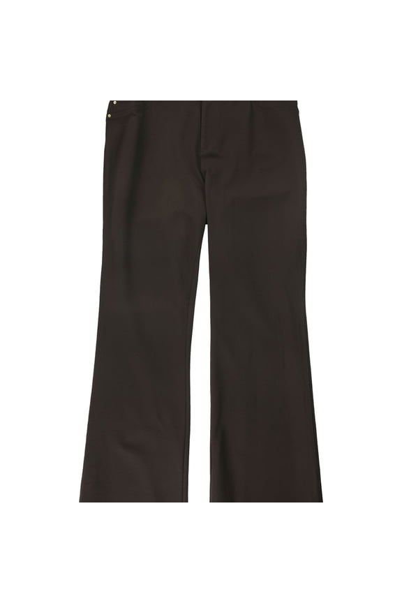 I.N.C Womens Curvy Bootcut Casual Trouser Pants, Brown, 2