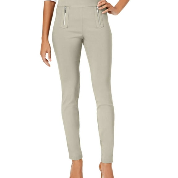 I.N.C Womens Curvy-Fit Casual Trouser Pants, Grey, 18 Regular