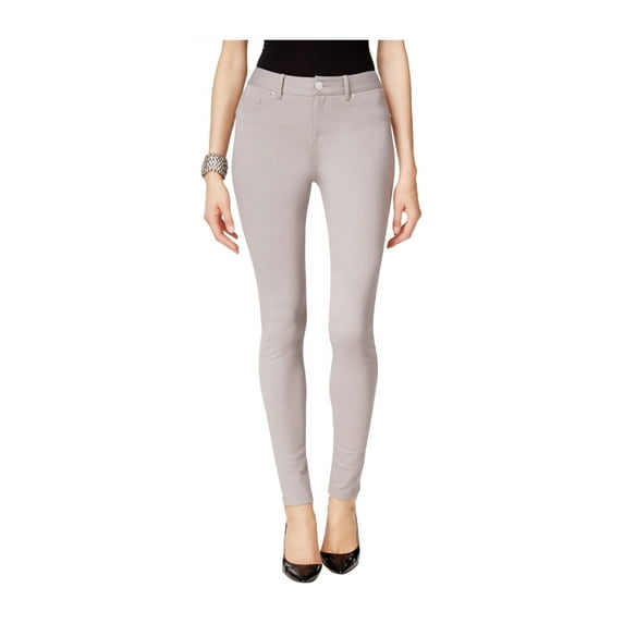 I-N-C Womens Curvy Ponte Casual Trouser Pants, Grey, 12 Long