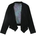 thumbnail image 1 of I.N.C Womens Draped Cardigan Sweater, Black, Petite, PL, 1 of 2