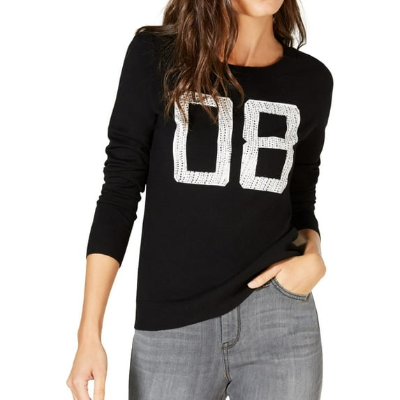 I.N.C Womens Embellished 08 Pullover Sweater, Black, Medium