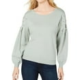 thumbnail image 1 of I.N.C Womens Embellished Pullover Sweater, Green, Medium, 1 of 1