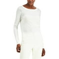thumbnail image 1 of I-N-C Womens Embellished Pullover Sweater, Off-White, Small, 1 of 3