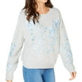 thumbnail image 1 of I-N-C Womens Embroidered Pullover Sweater, Grey, X-Large, 1 of 1