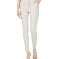 thumbnail image 1 of I.N.C Womens Exposed Button Casual Trouser Pants, Beige, 4, 1 of 1