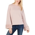 thumbnail image 1 of I.N.C Womens Faux Fur Trim Sweatshirt, Pink, Medium, 1 of 1