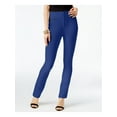 thumbnail image 1 of I.N.C Womens Faux Leather Trim Casual Trouser Pants, Blue, 0 Regular, 1 of 3