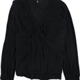 thumbnail image 1 of I.N.C Womens Faux Wrap Pullover Blouse, Black, X-Large, 1 of 2