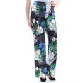 thumbnail image 1 of INC Womens Black Floral Wide Leg Pants 2, 1 of 2