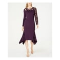 thumbnail image 1 of I.N.C Womens Floral Lace Inset Sweater Dress, Purple, Small, 1 of 2