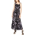 thumbnail image 1 of I.N.C Womens Floral Maxi Dress, Black, Medium, 1 of 5