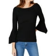 thumbnail image 1 of I.N.C Womens Flutter Sleeve Pullover Sweater, Black, Medium, 1 of 1