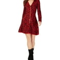 thumbnail image 1 of I.N.C Womens Full Zip Fit & Flare Dress, Red, Medium, 1 of 1