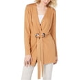 thumbnail image 1 of I.N.C Womens Grommet Detail Cardigan Sweater, Brown, Large, 1 of 2