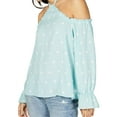 thumbnail image 1 of I.N.C Womens Halter Cold Shoulder Blouse, Blue, Medium, 1 of 1