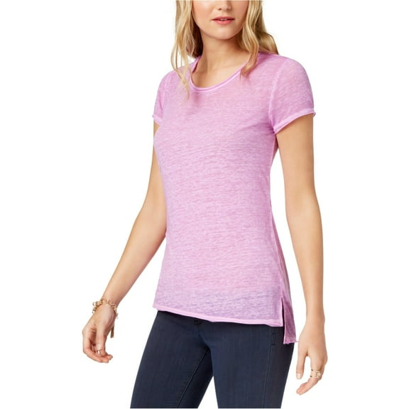 I.N.C Womens High-low Basic T-Shirt, Pink, X-Large