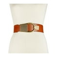 thumbnail image 1 of I-N-C Womens Hook-Front Wide Belt, Brown, S/M, 1 of 1