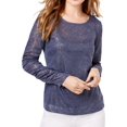 thumbnail image 1 of I.N.C Womens Inkberry Pullover Blouse, Metallic, Medium, 1 of 1