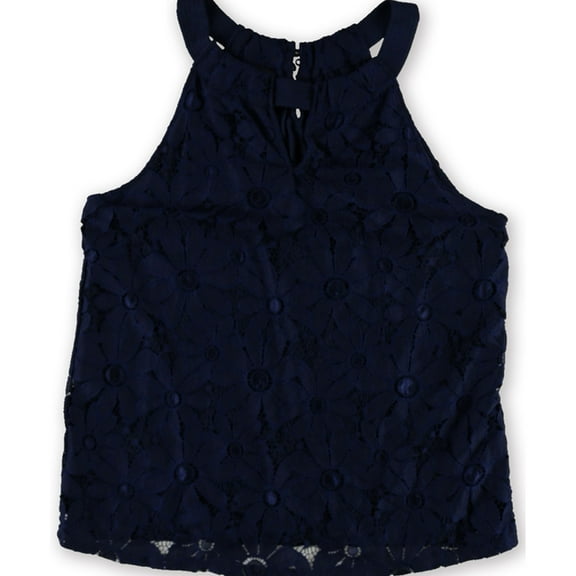 I.N.C Womens Lace Knit Blouse, Black, XX-Large