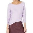 thumbnail image 1 of I-N-C Womens Lace Up Sides Pullover Sweater, Purple, Medium, 1 of 2